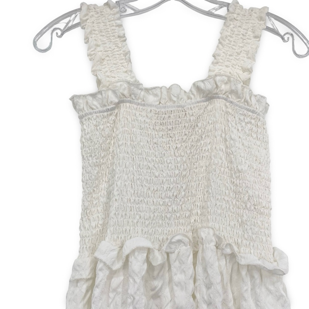 Simply Southern White Textured Tiered Ruffle Maxi Dress Size Medium - Picture 11 of 12